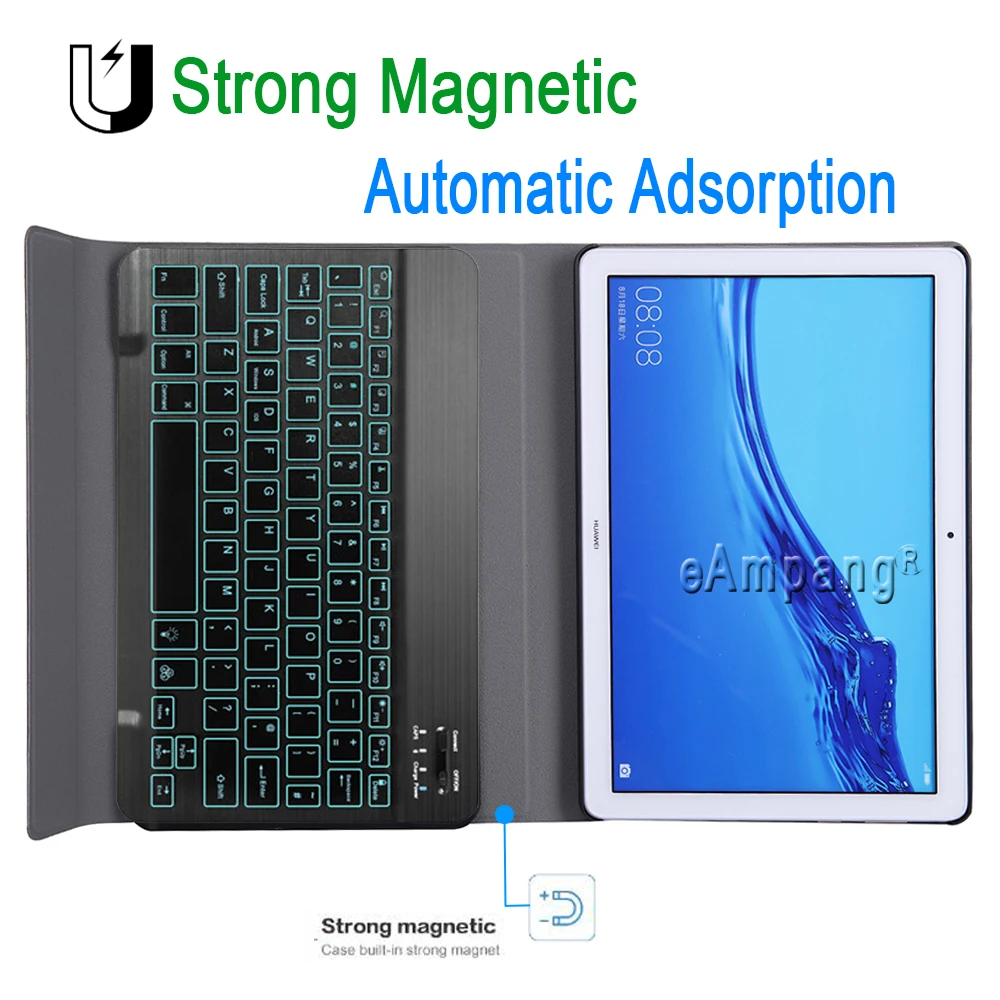 Backlit Keyboard For Huawei MediaPad T5 10 10.1 Keyboard Case AGS2-W09 AGS2-L09 AGS2-L03 Bluetooth