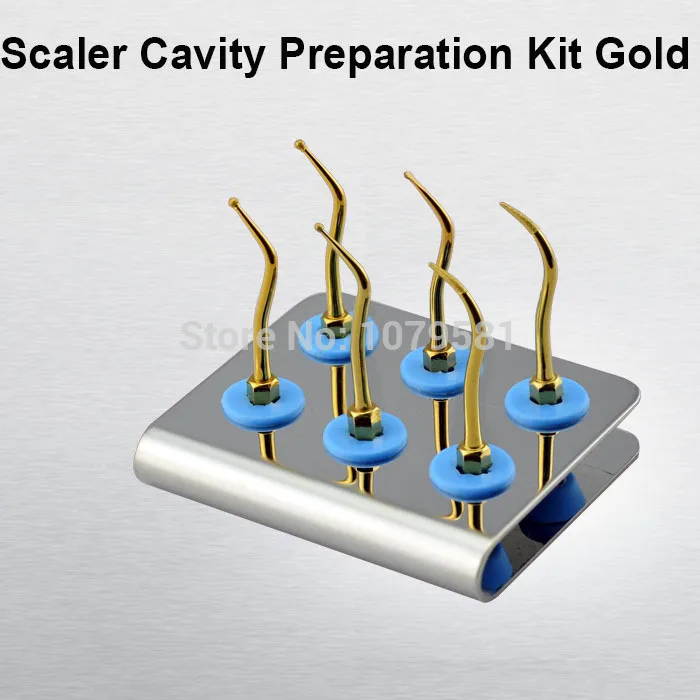 1 set KACKG SCALER CAVITY PREPARATION KIT GOLD dental clening kit