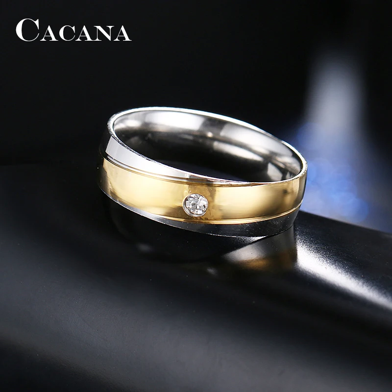 CACANA Stainless Steel Rings For Women Personalized Custom Fashion Jewelry Wholesale NO.R116