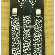 Серьга унисекс-на подтяжках эластичные тонкие подтяжки 1 дюйм в ширину "коричневый леопард" Y-back Подтяжки оптом и в розницу