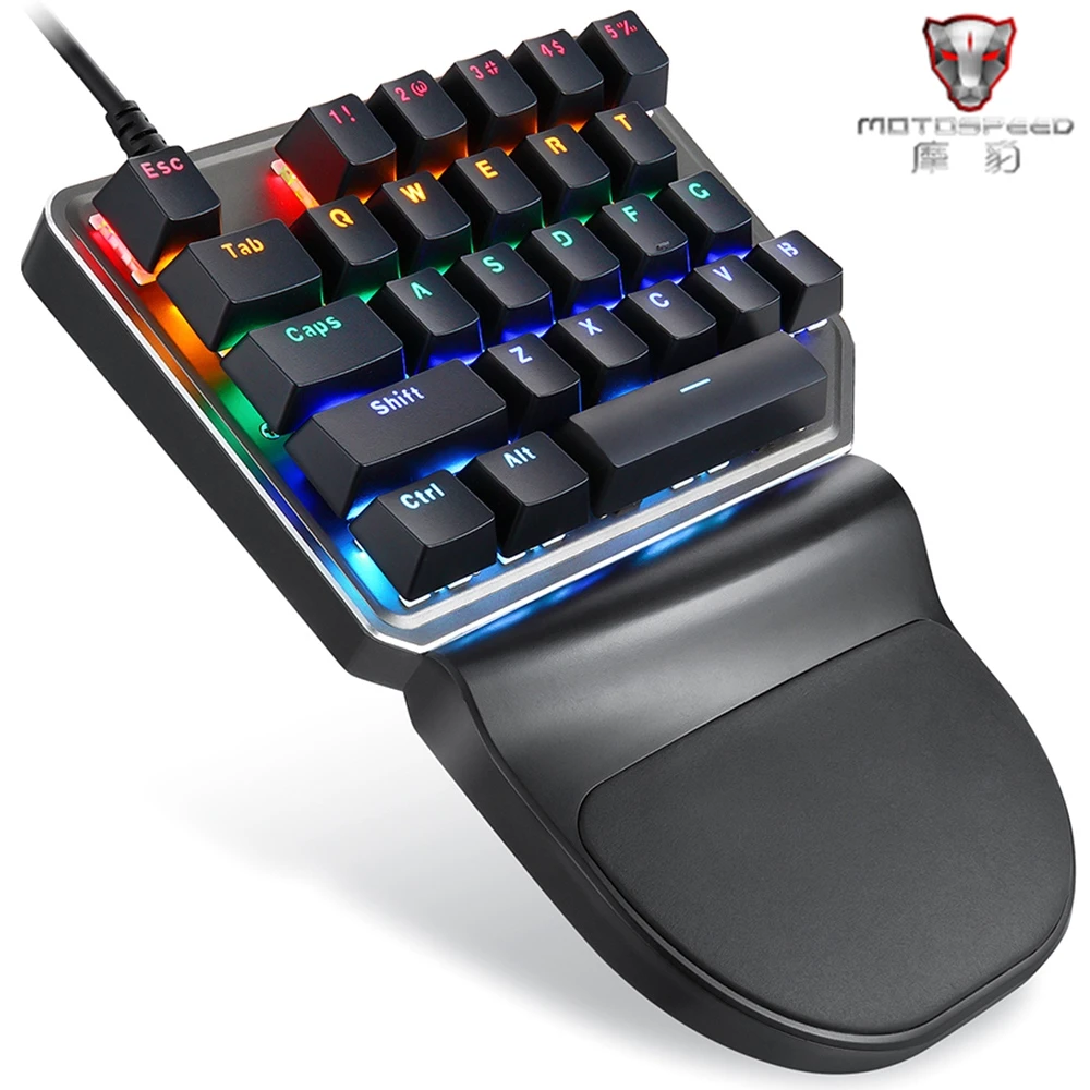 Motospeed K27 USB Проводная Механическая клавиатура с синей подсветкой переключателя |