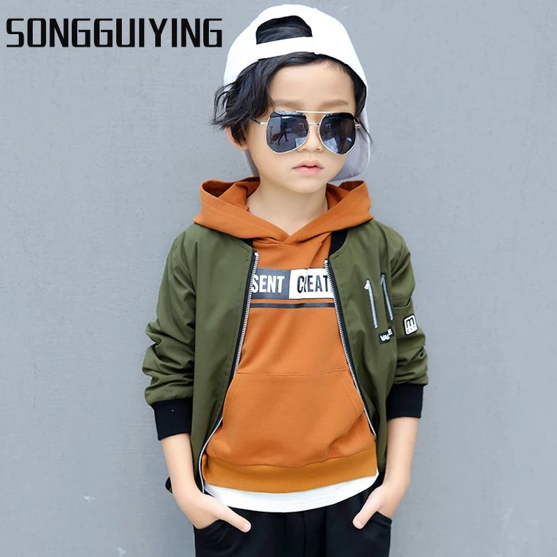 SONGGUIYING A27 Spring Autumn Children Boy's Jackets Coats Baby Kids