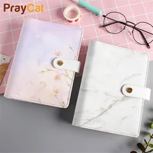 Купить онлайн A6 Мрамор Тетрадь Kawaii Dokibook планировщик блокнот DIY путешествия журнал 80 страниц Тетрадь дневник записная книжка офиса