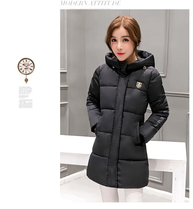Женская хлопковая куртка женские модели длинный участок Большой размер хлеб зимняя одежда зимние пальто Vestidos BD070