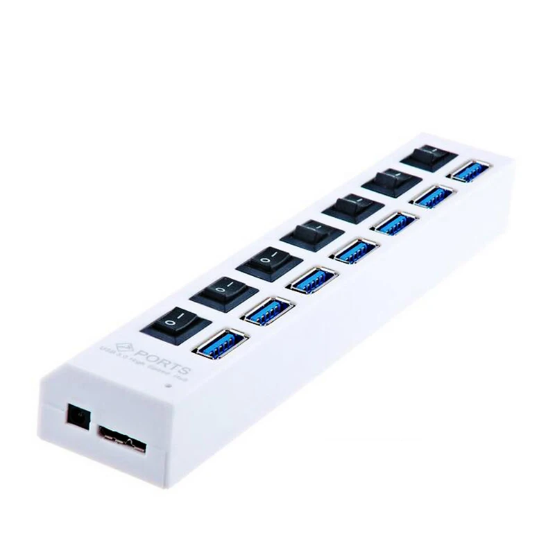 USB HUB 7Port Super Speed 5Gbps Mini USB HUB 3.0 USB Splitter With On/Off Switch PC Computer Peripherals Accessories