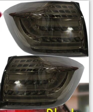 2012 2013 год 2 шт бампер лампа фара для фара Highlander HID лампа светодиодный задний фонарь DRL ходовые огни биксеноновый луч - Цвет: black taillight