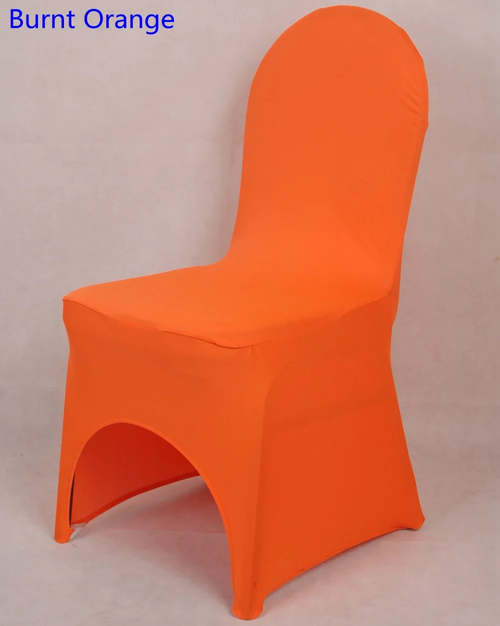 Colour Burnt orange lycra chair cover for wedding decoration banquet