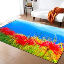 Пасторальный пейзаж ковёр для гостиной 3D Florals коврик комната для отдыха прикроватный чайный стол зона ковер фланелевые коврики домашний декоративный ковер