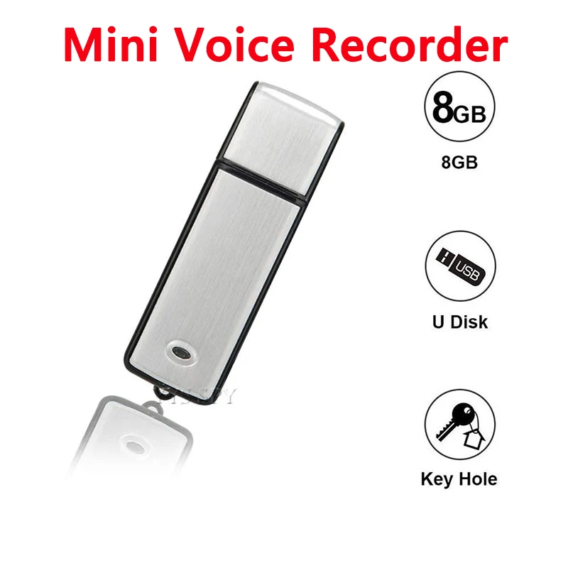 

4GB/8GB Mini USB Voice Recorder Espia Smallest Gizli Professional Sound Audio Recorder For PC Meeting Interview With MP3 Player