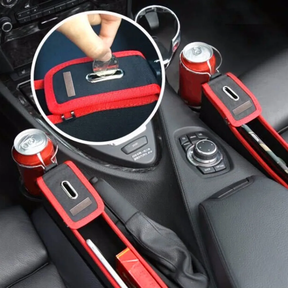 

Car Seat Crevice Storage Box Cup Drink Holder Organizer Auto Gap Pocket Tidying For Phone Card Coin Case Accessories