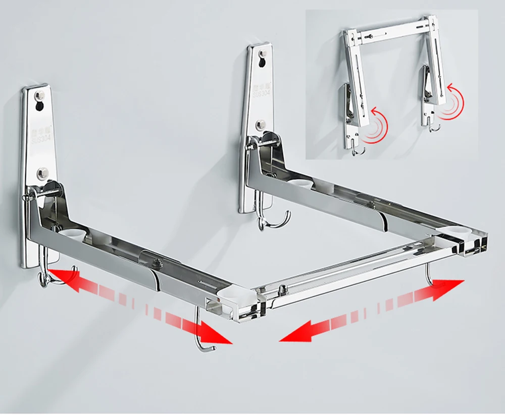 Складная полка для микроволновой печи из нержавеющей стали, опорная рама, растягивающийся Регулируемый Настенный кронштейн, держатель для кухонного хранения
