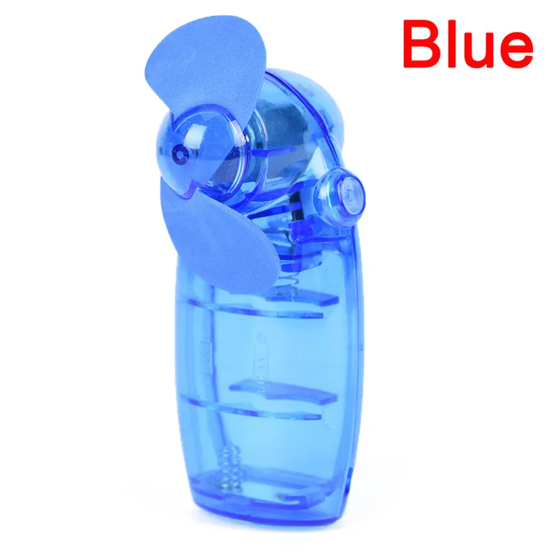 1 шт. мини портативный карманный вентилятор модная ручная кнопка батареи Тип воздуходувки охладитель холодный воздух высокая эффективность удаление тепла - Цвет: Синий