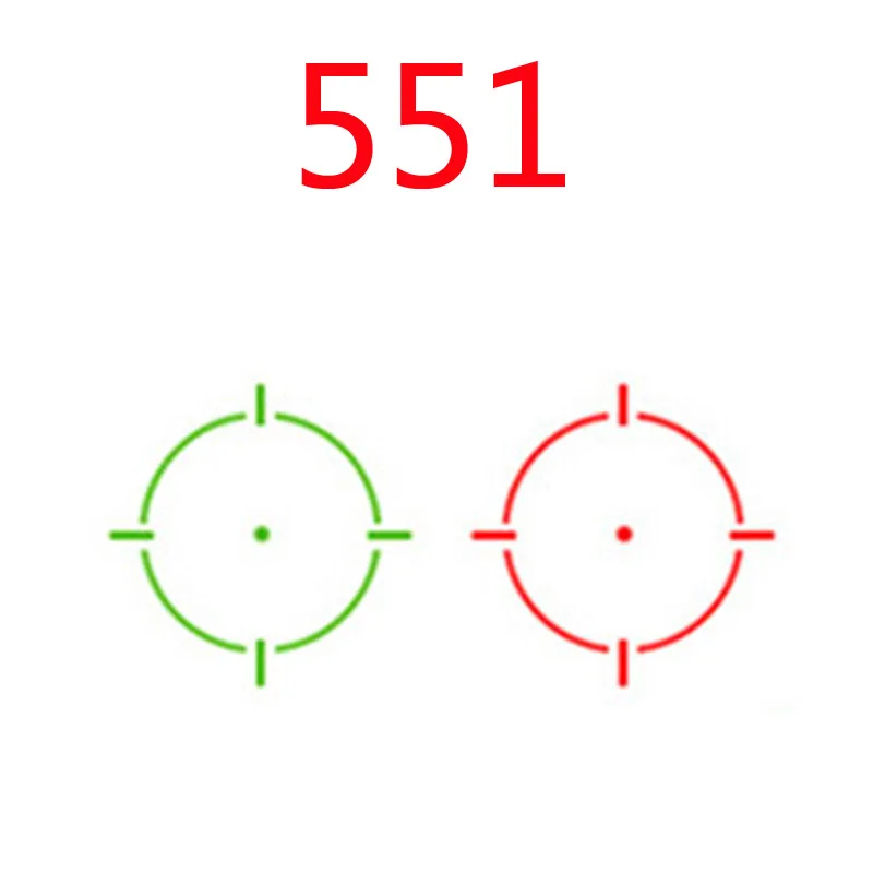 Тактический Открытый Спорт прицел 551 Зеленый Красный точка зрения Область с голографическим достопримечательности для страйкбола для охоты