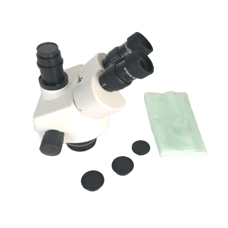 Профессиональный 7X-45X стерео головка микроскопа WF10X/20X Окуляр Микроскопа тринокулярный микроскоп Камера аксессуары увеличение