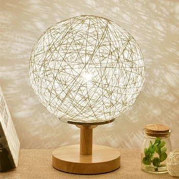 

10 Colors Table Lamp Modern Sepak Takraw Wood Protect Eyesight Desk Lamp For Home Bedroom Living Room Decoration Bedside Lamp