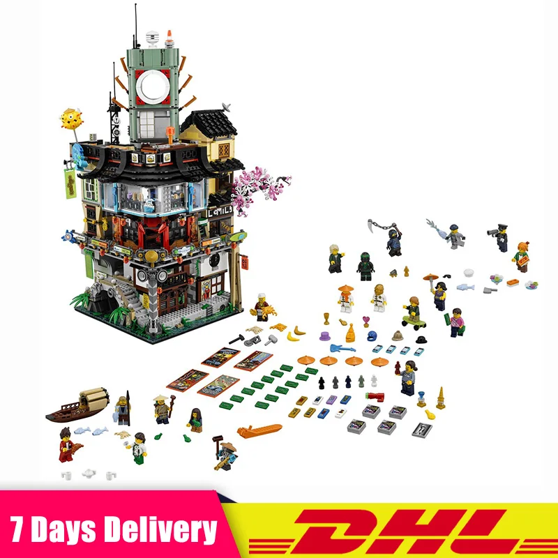 

LEPIN 06066 4953pcs Ninja City Masters of Spinjitzu Model Building Blocks Bricks Set DIY Gift Toys Compatible LegoINGlys 70620