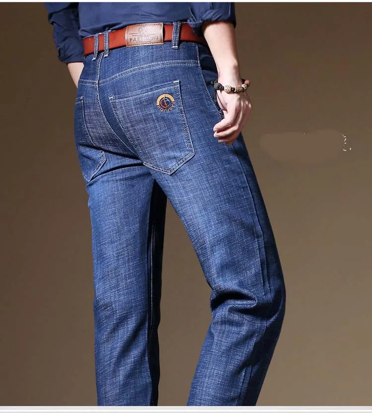 Новинка, мужские джинсы, модная брендовая одежда, мужские синие брюки, мужские качественные повседневные брюки, джинсы, Большой размер 40