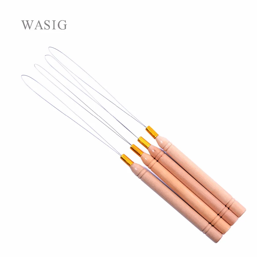 

100 pcs micro rings loop tool loop threader pulling needle used with hair plier and beads for human hair feather extension tools