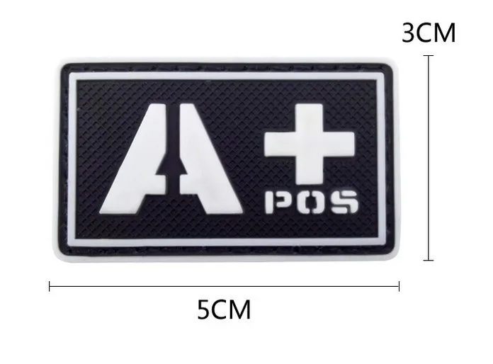 Нашивки типа крови 3D тактические ПВХ A/B/O/AB военный боевой дух резиновые значки аппликации полосы для нарукавная нашивка для одежды с крюком и петлей