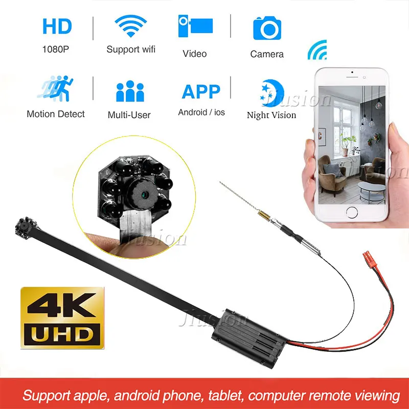 Goede 4 k WIFI DIY Mini Camera Module IR Nachtzicht 1080 p UHD Micro Cam Motion Sensor Beveiliging Video Audio recorder Webcam Camcorder