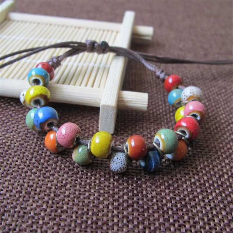 Brokenstone Fashion leaves ceramic bead female retro bracelets &amp bangles | Украшения и аксессуары