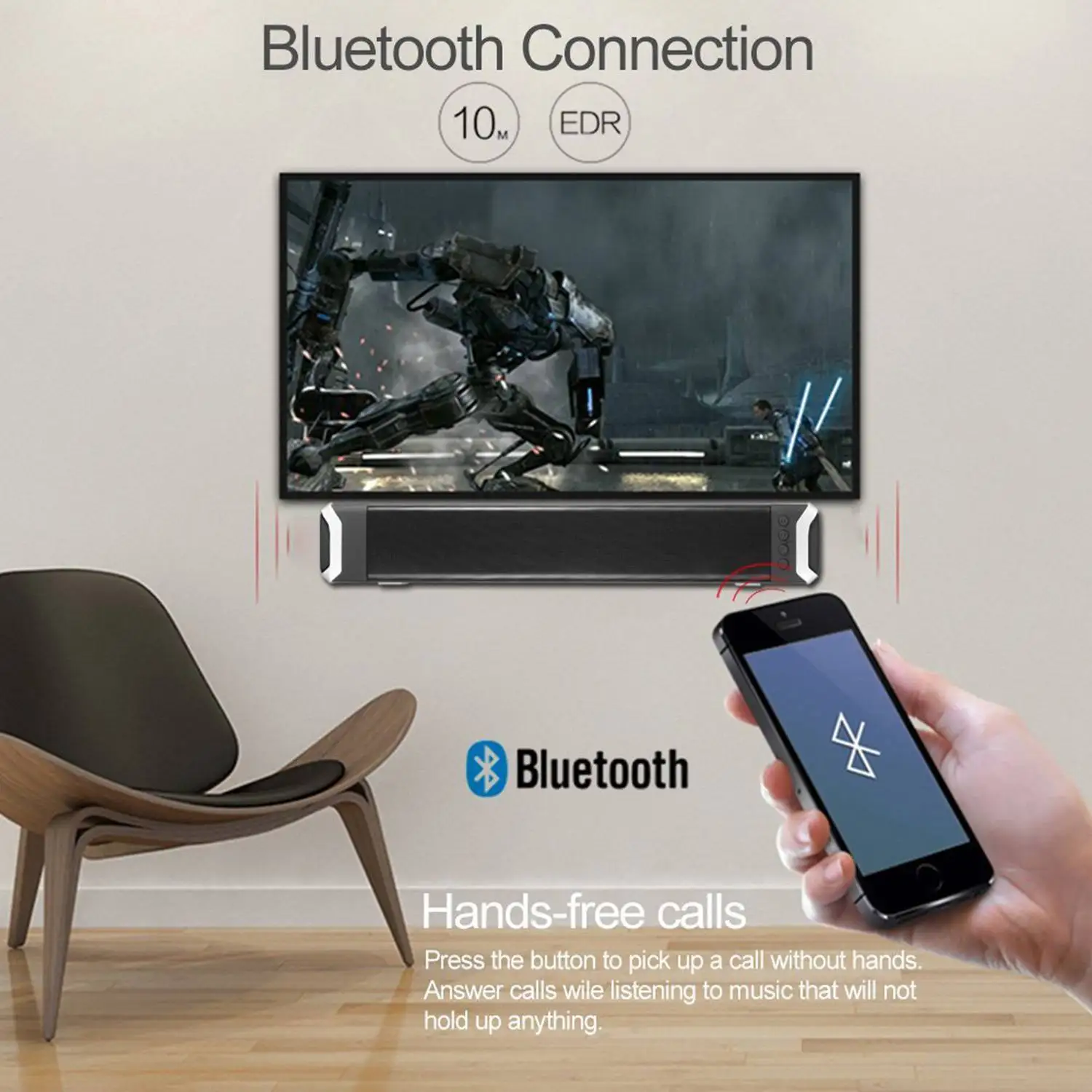 NewRiXing 10 Вт Bluetooth динамик 3D Саундбар HIFI беспроводной FM радио сабвуфер колонки для
