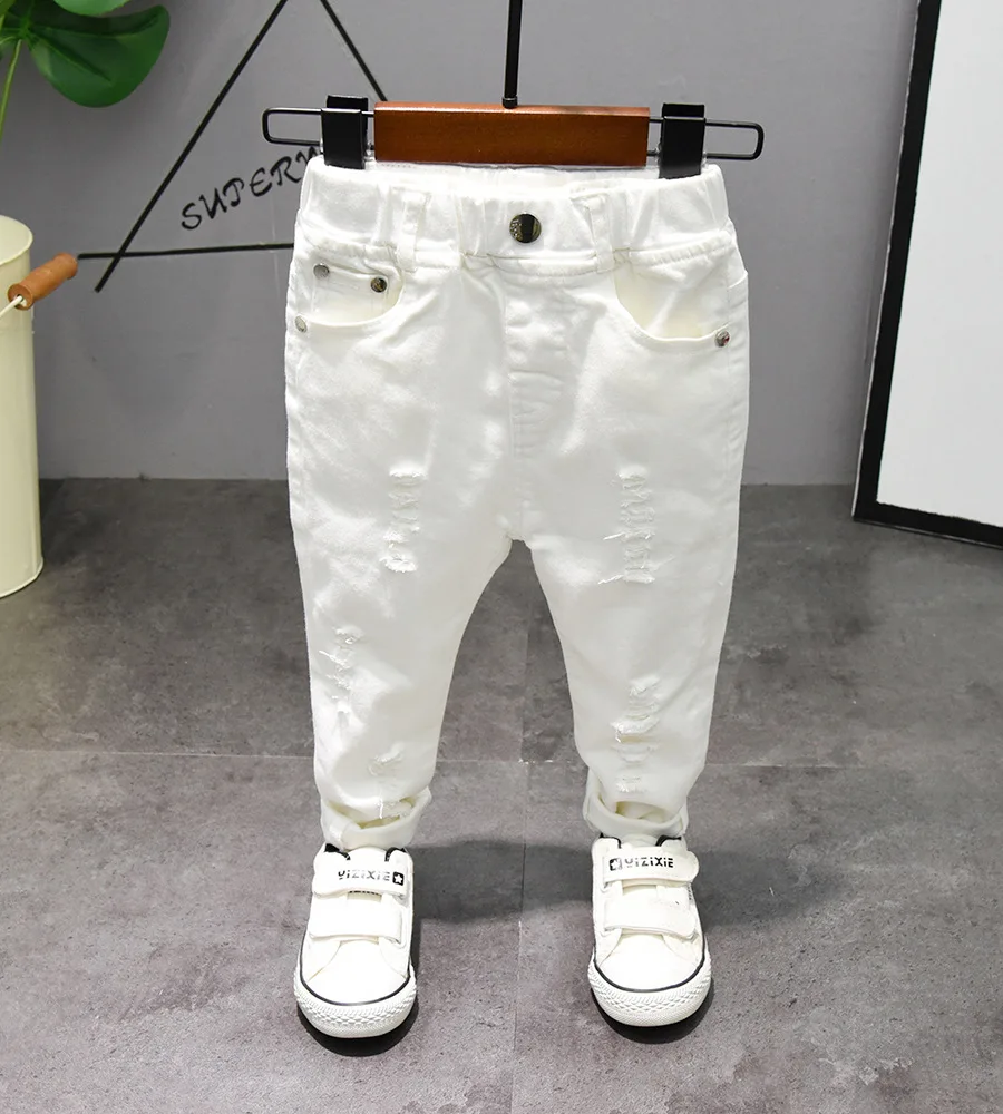 

Kids Pants Spring Autumn Casual Ripped Trousers Toddler Baby Girls Boys Elastic Waist Pants Sports Pants for Boy Girl Trousers