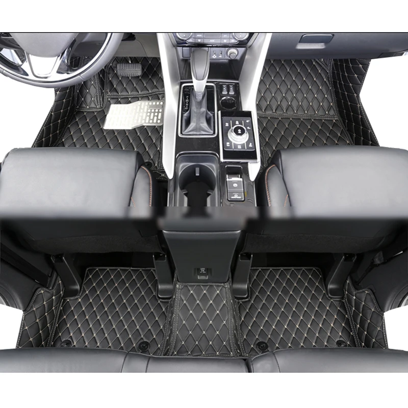 

lsrtw2017 leather car floor mat for mitsubishi Eclipse Cross 2017 2018 2019 2020 accessories styling stickers covers