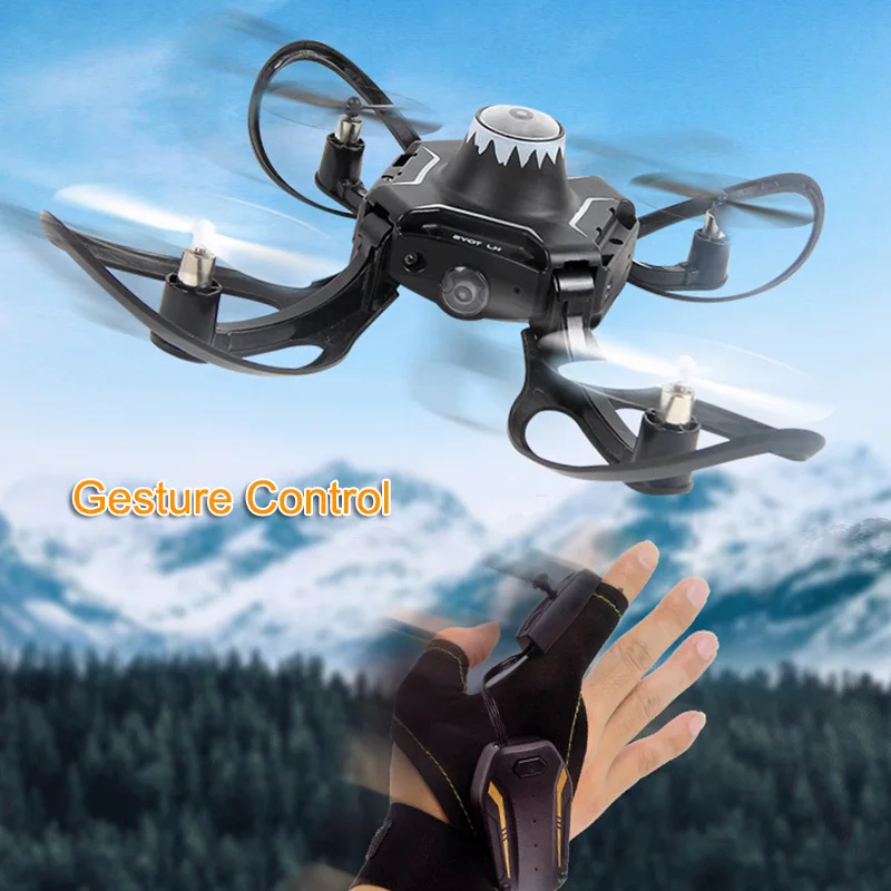 

Mini Foldable Gloves Control Aircraft Toy Helicopter Toy for Adults Kids S7JN