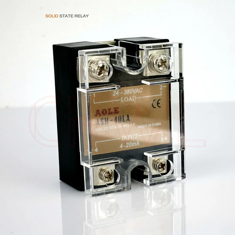 

Solid State Relay ASH-40LA 40A Voltage regulating module current mode Relay 4-20mA Analog voltage regulator SSR FREE SHIPPING