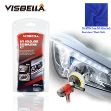 Visbella  DIY Headlight Repair Kit for Car Care Professional Headlamp Restoration Cleaner Renew Lens Polish Hand Tool Sets