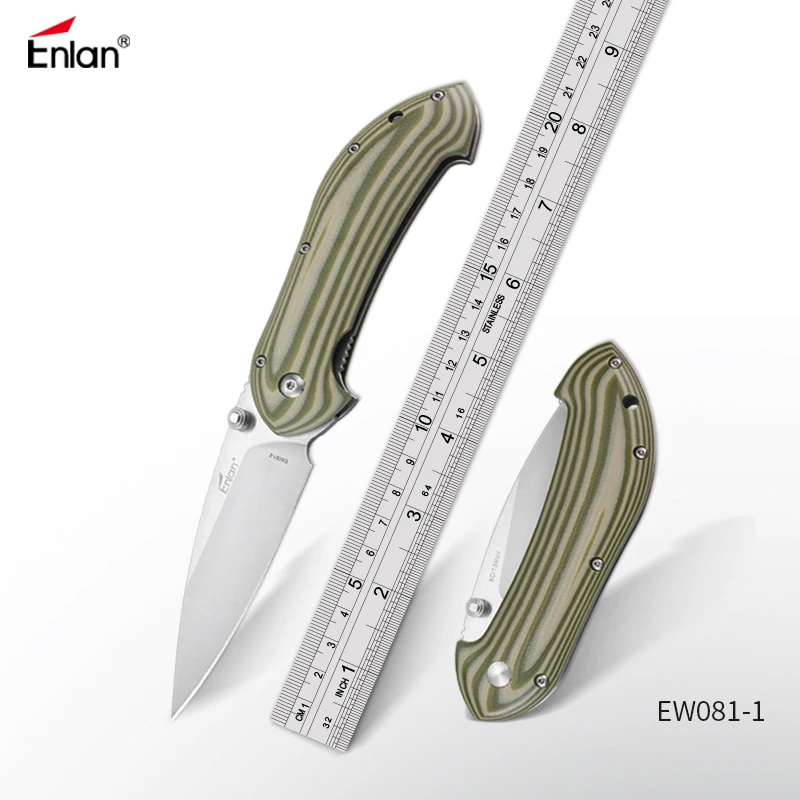 

ENLAN Outdoor Knife Tactical Camping Survival knife Folding Knives 8cr13mov Blade G10 Handle Hunting EDC Tools Dropshipping