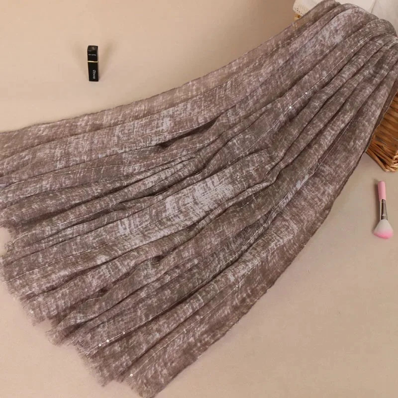 Одежда высшего качества Модные Tie-dyed флэш-хлопок мульти Цвет длинный шарф сплошной Цвет мусульманский хиджаб shawlsplain Обёрточная бумага