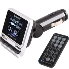Bluetooth Car MP3 Player FM12B Wireless FM Transmitter LCD Screen Car Kit with USB Charger Support TF Card & Line-in AUX