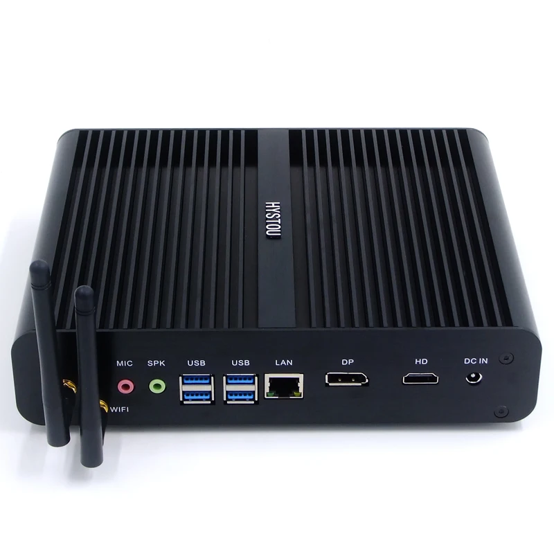 Мини ПК без вентилятора i7 7500U Kaby Lake Intel Core Barebone 8550U Windows Linux HTPC ТВ приставка UHD 4 K