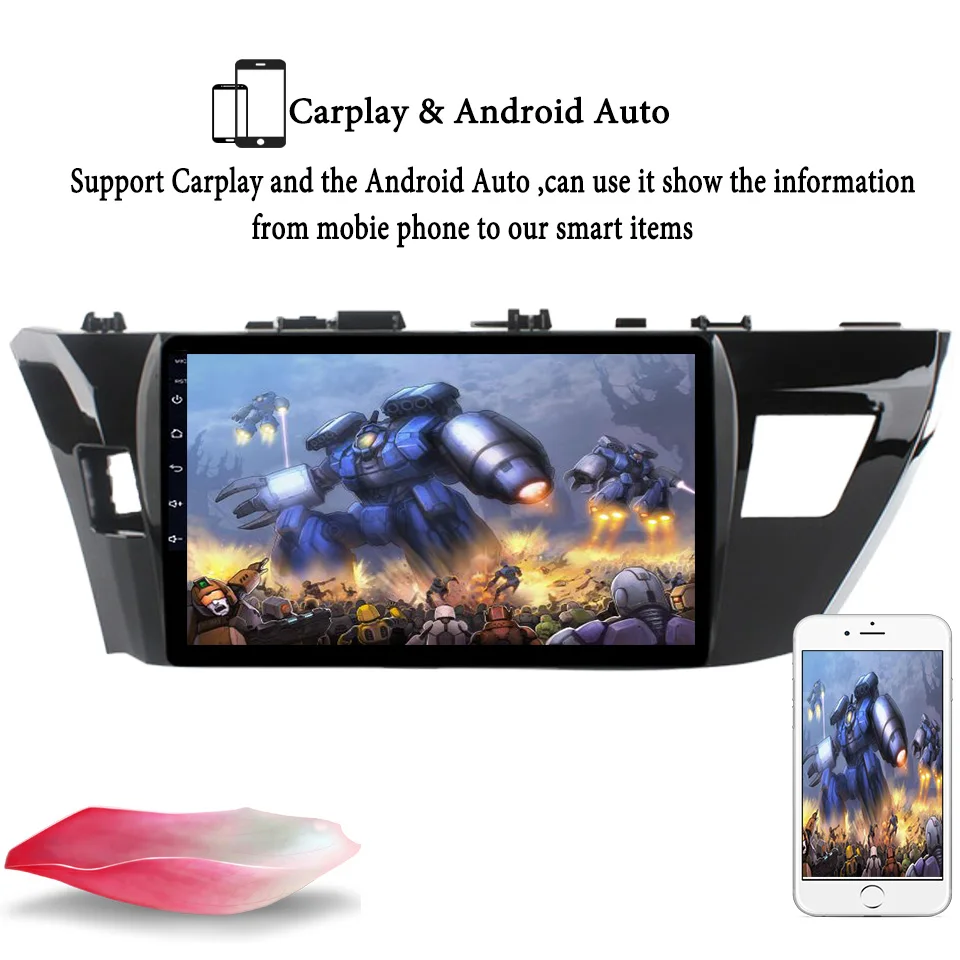 Flash Deal 2 din Carplay Android 9.1 car dvd player gps for Toyota Corolla 20137 2014 2015 2016 2017 10.1