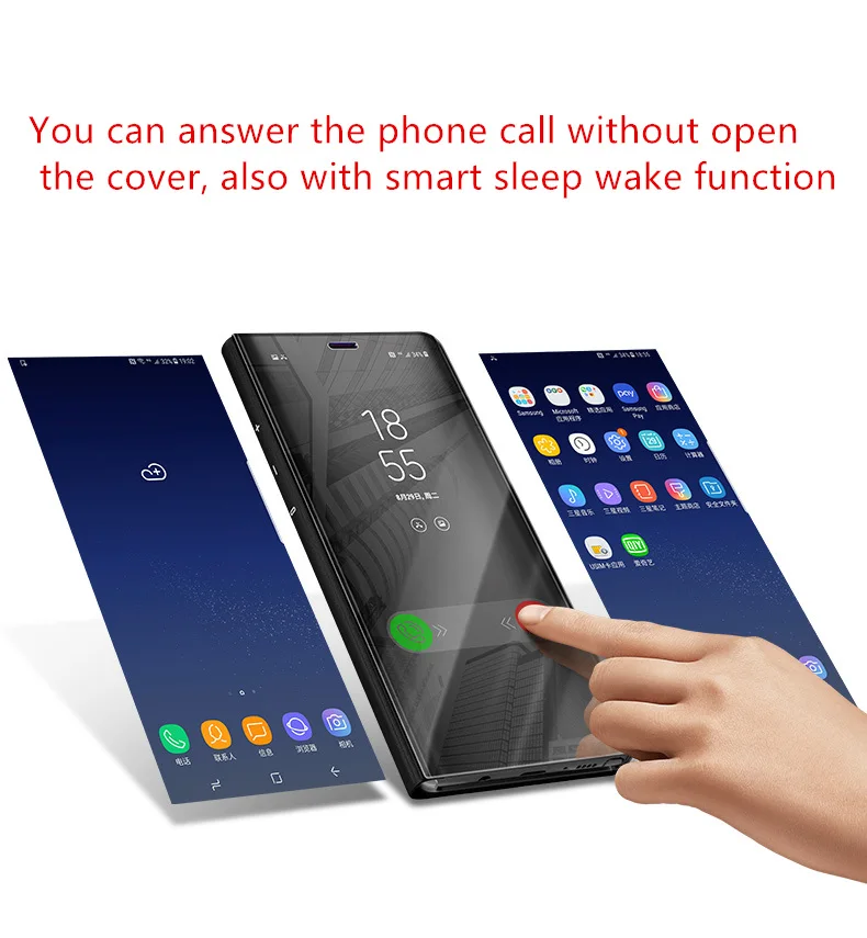 Оригинальный чехол для Samsung Galaxy S9/S9 Plus с функцией Smart Sleep Wake Stand S9 зеркальным