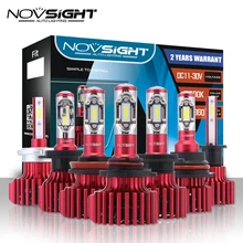 NOVSIGHT лампада светодио дный H4 H7 H11/H8/H9 H13 H15 автомобиля светодио дный фары Здравствуйте/lo луч 9005 9006 H1 H3 D1 60 Вт 10000LM Туман света лампы накаливания