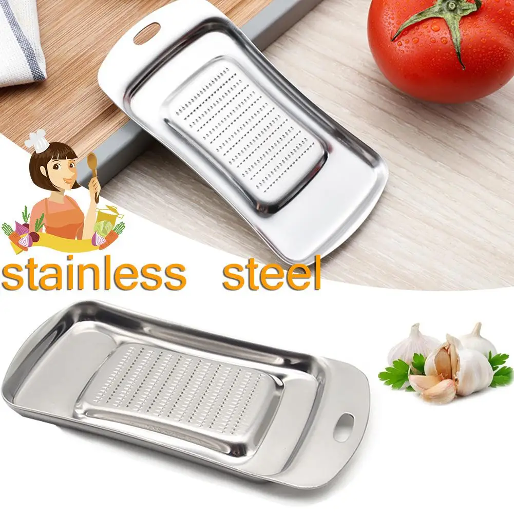 

Hot Sale Multi-functional Vegetable Stainless Steel Ginger Garlic Mashed Crushed Grater Mill Mud Grinding Graters