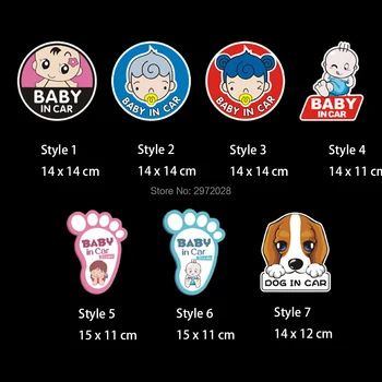 

10 x Newest Girl or Boy Baby in Car Dog in Car Car Body Sticker Decal for Toyota Ford Chevrolet VW Tesla Honda Hyundai Kia