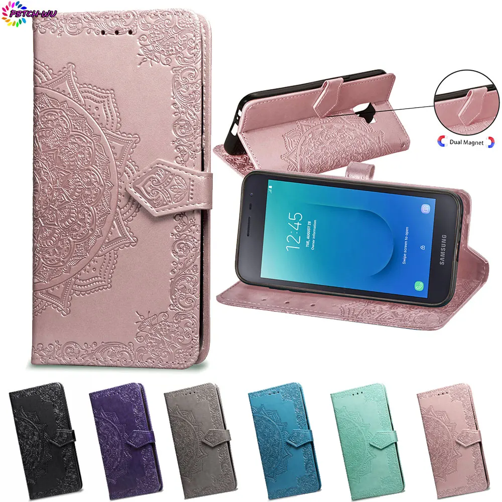 Чехол бумажник с откидной крышкой для Samsung Galaxy J2 Core 2018 J260 SM J260F J260M/DS чехол телефона