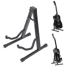 Guitarras soporte plegable universal una Marcos uso para eléctrica acústica Guitarras s Guitarras soporte de suelo negro alta calidad