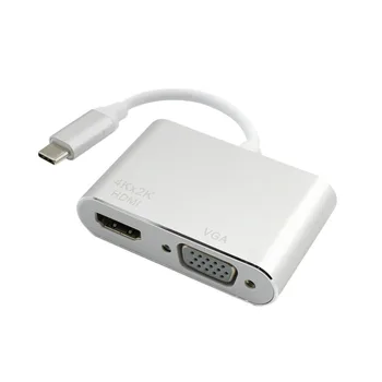 

USB-C 3.1 Type C to HDMI VGA Adapter For HDTV For Macbook Durable USB-C Converter For Notebook Portable Laptop Spare Parts