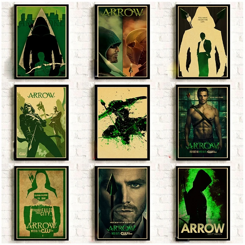 

American TV Series ARROW Retro Poster Kraft Paper Printed Good Quality Wall Posters Home Room Art Painting