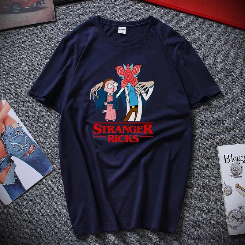 Мужская футболка Странник Рик Морти высокое качество футболки Аниме короткий рукав хлопок на заказ Плюс Размер Топы