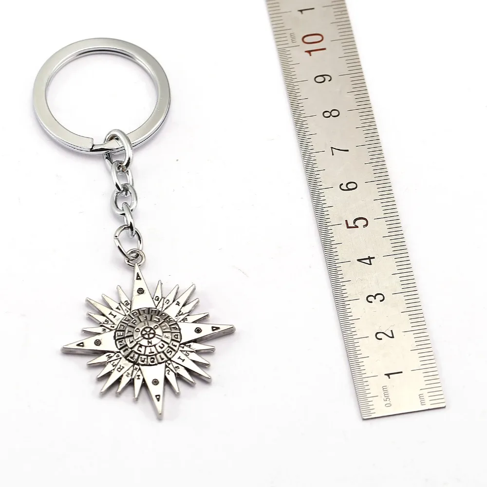 12 шт./лот D. Gray мужской брелок allen Compass брелок для ключей держатель для ключей подвеска чавейро аниме ювелирный сувенир