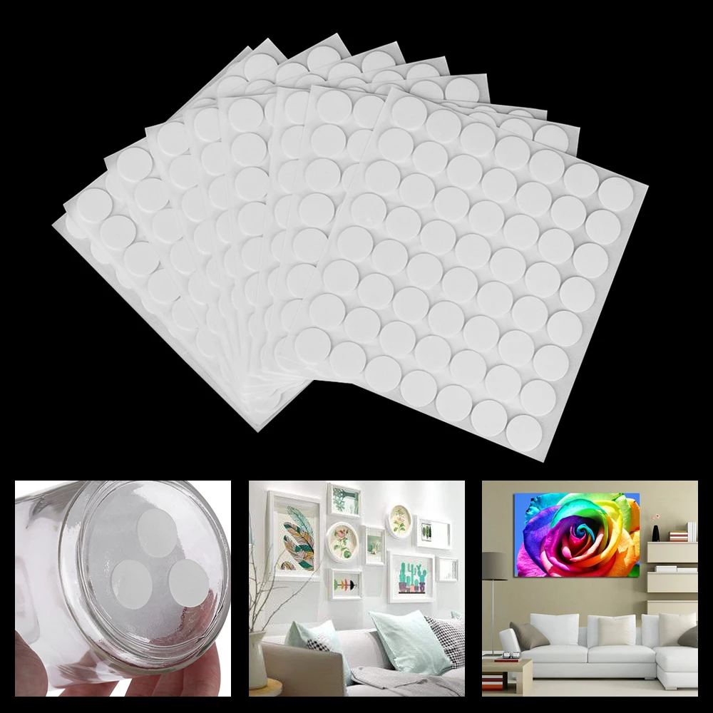 

New 56/280pcs Round 1.5CM Circular Fastener Seamless Double-sided Adhesive Tape, Two Sides Fixed Sponge Film DIY Craft