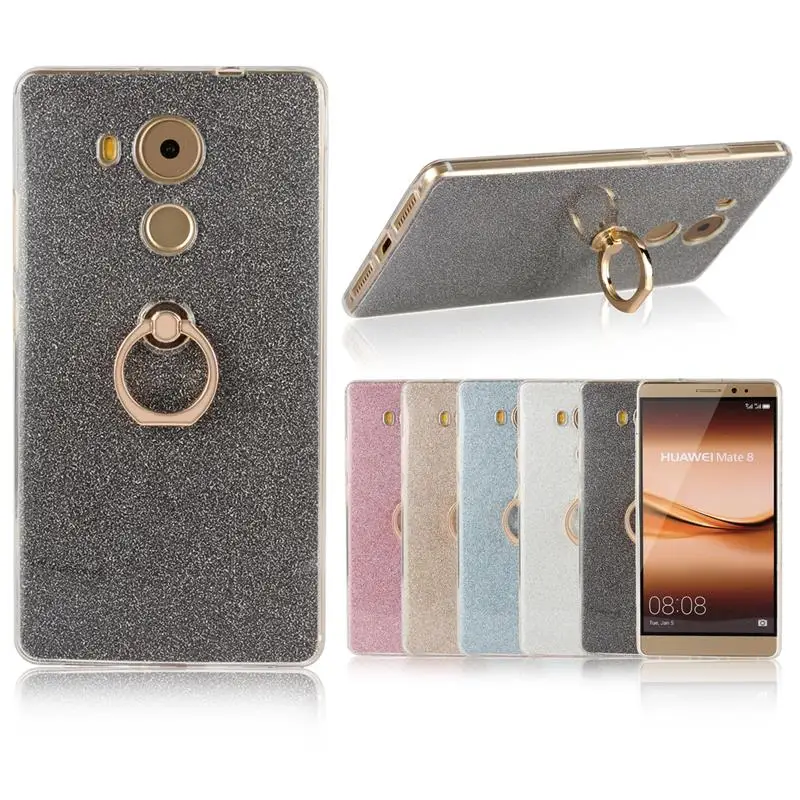 XSKEMP Anti-Shock TPU Case Cover With Bling Ring Holder Stand For HUAWEI Ascend G7 Mate 7 8 9 P8 Y3 Y5 2nd Honor 4A 5A 5C 5X 6 |