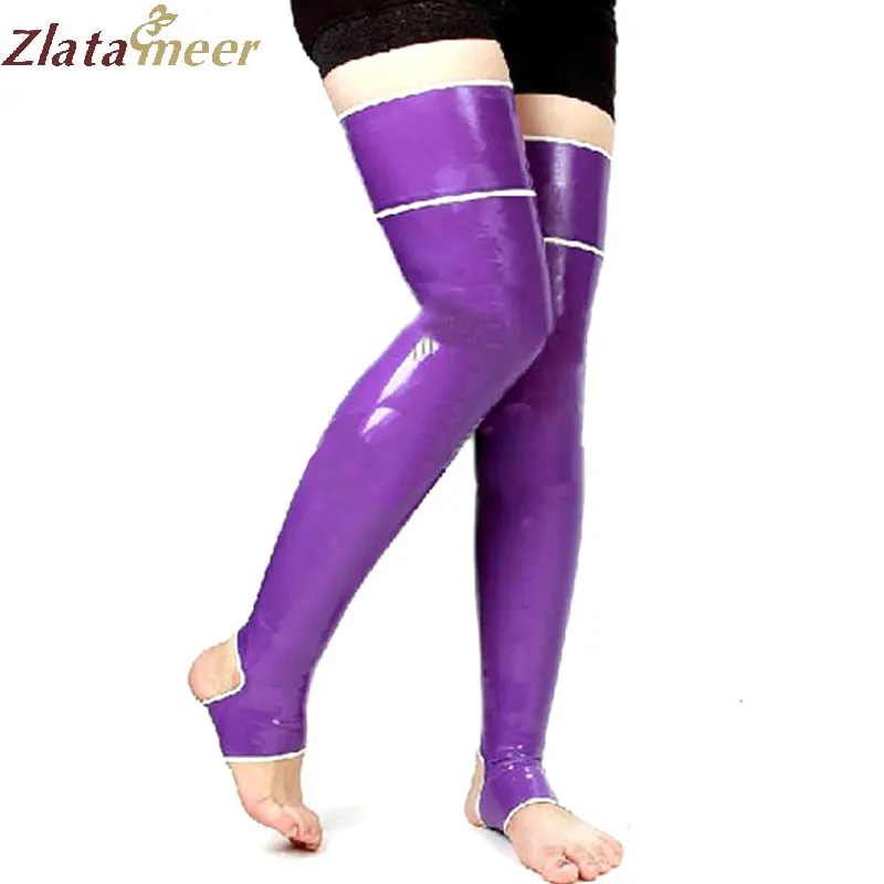 Latex Unisex Socks Rubber Stockings Shiny Clothing