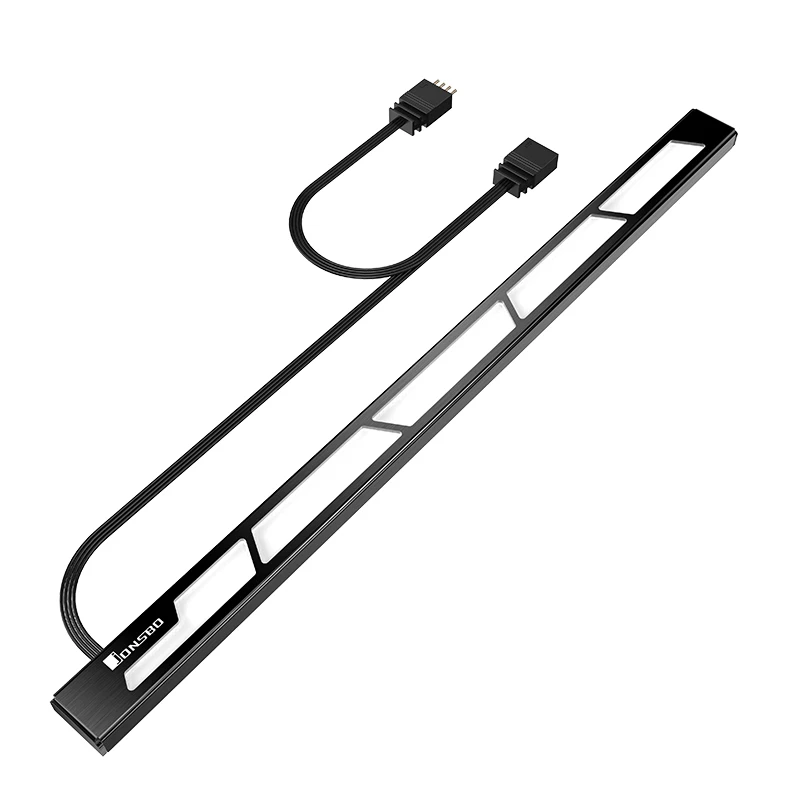 

Jonsbo Lb-3 Magnetic Aluminum Rgb Light Bar Light Strip Support Motherboard Aura Discoloration Suitable For Desktop Pc